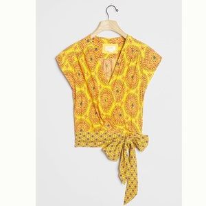 Anthropologie Maeve Marcia Wrap Blouse
